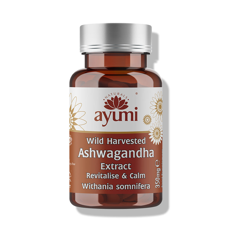 Ayumi Wild Harvested Ashwagandha Extract 60 Veg Capsules 350mg